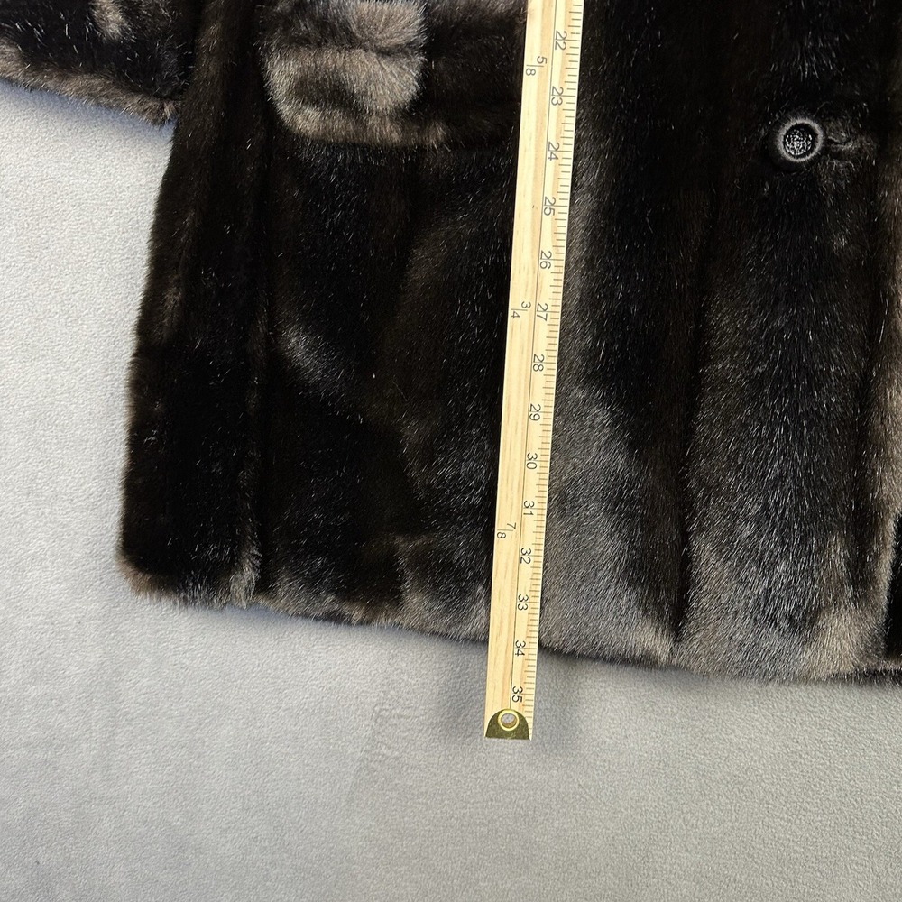 Vintage Women’s Tissavel France Faux Fur Chocolate Brown Union Made Size M - Picture 10 of 15